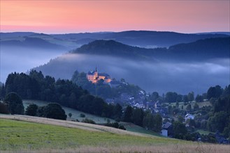 View of castle and village Lauenstein