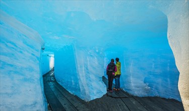 Ice tunnel in the Rhone glacier