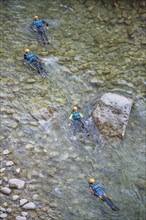 People canyoning in the Gorges du Verdon