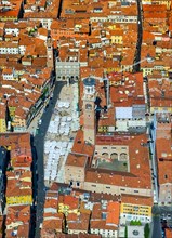 View of city centre with Piazza delle Erbe
