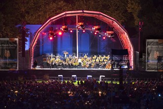 The Nuremberg Symphony Orchestra plays at the Classic Open Air Concert at the Picnic in the Park