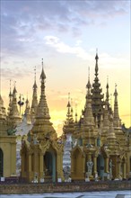 Spires of Shwedagon pagoda