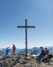 Summit cross at the summit of Brecherspitz