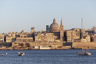View from Sliema of Valletta and Marsamxett Harbor