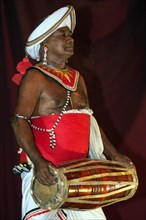 Drummer in traditional costume