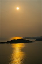 Sunset over Sveti Stefan Island