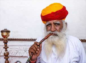 Old man with shisha