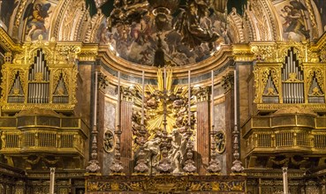 Magnificent organ loft with Saint Trinity