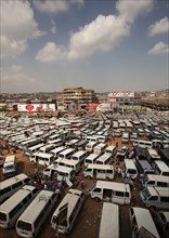 Lots of buses at bus station