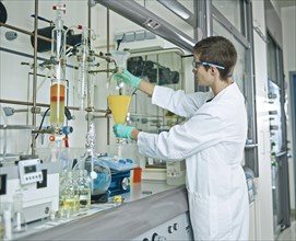 Laboratory chemist in a laboratory