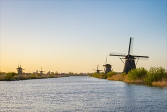 Historic Dutch windmills on the polders