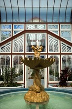 Fountain in the greenhouse