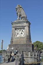 Lion statue in the harbor of Lindau