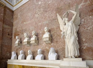 Marble busts with goddess