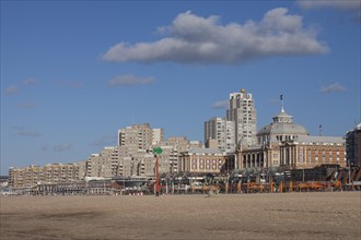 Skyscrapers and spa hotel on beach