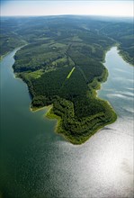 Aerial photograph of reservoir