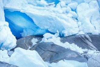 Rugged glacier ice with rock