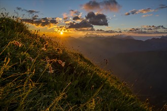 Ausserfern mountains at sunrise