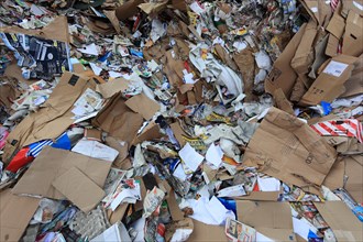 Waste paper for recycling in a recycling plant