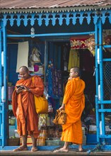 Buddhist Monks on Houseboat