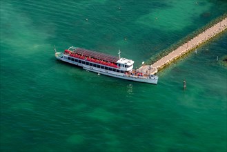 Sightseeing boat at landing