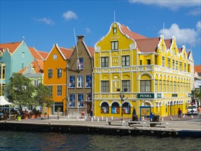 Historic buildings in Dutch-Caribbean colonial style