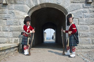 Traditional dressed guards