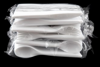 Large pack of plastic cutlery