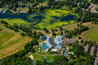 Aerial view of Freizeitbad Heveney pool