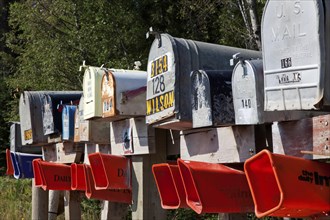 Traditional American mailboxes near Ferndale