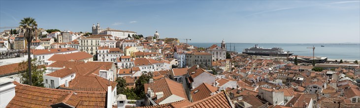 Panoramic view of Alfama from Portas do Sol