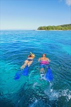 Couple snorkelling