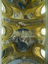 Frescoed ceilings in church Parrocchia Maria SS Church. Annunziata