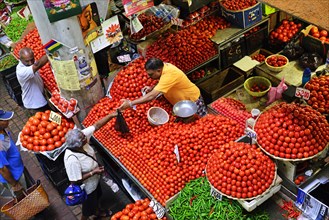 Large vegetable market