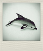 Polaroid effect of dolphin toy