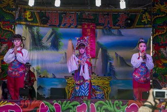Chinese opera at a temple procession