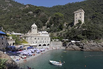 Bay with Benedictine Abbey of San Fruttuoso and Torre Doria