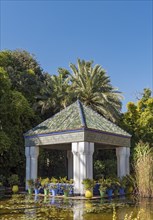 Pavilion at Jardin Majorelle Botanical Garden