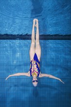 Underwater view of Synchronized Swimming