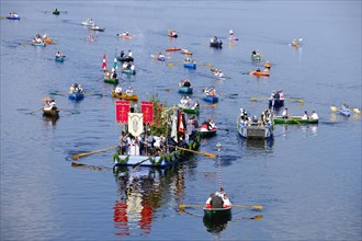 Lake procession on Corpus Christi