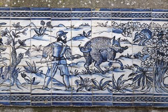 Picture from blue tiles