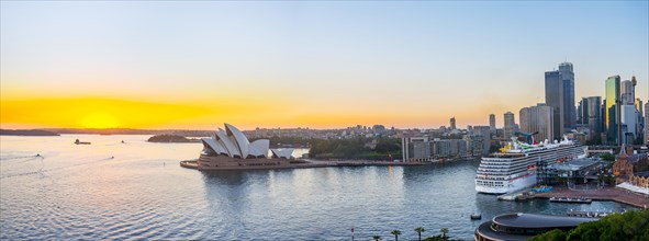 Circular Quay and The Rocks at dusk