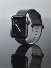 Apple Watch series 2 smartwatch with clock on its display