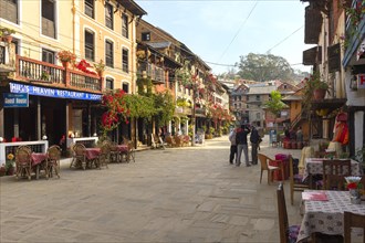 Shops and cafes in main street