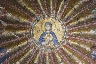 Mosaic of the Virgin Mother with child