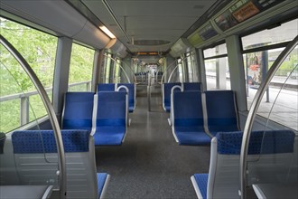 Fully walk-through compartment of a modern metro