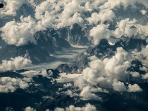 View when approaching Anchorage Airport to Matanuska Glacier