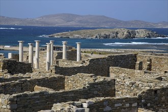 Archaeological site on Museum Island Delos