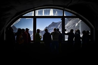 Tourists having view of the Arctic Ocean