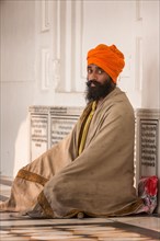 Pilgrim at Harmandir Sahib or Hari Mandir